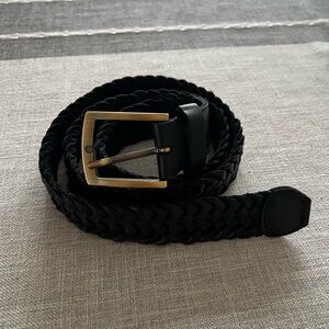 Nisolo Men’s Black Braided Leather Belt